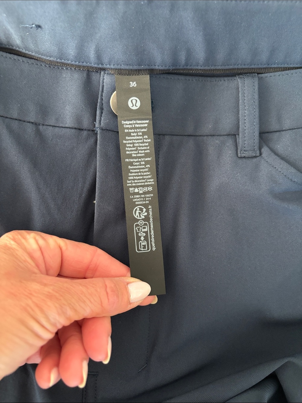 Lululemon Women's Navy ABC Pants - Size 36